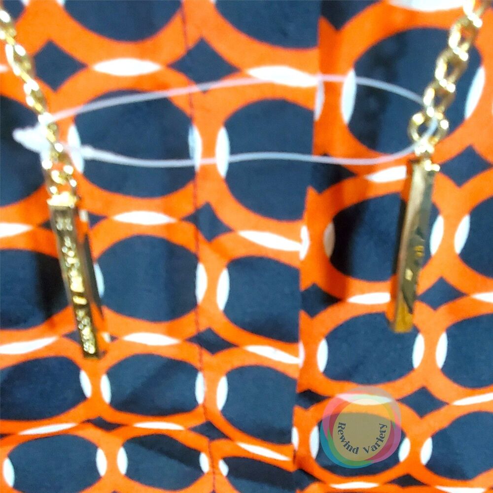 NWT Michael Kors Nautical Chain Accent Blouse Womens XL Red White Blue Top - Picture 6 of 16